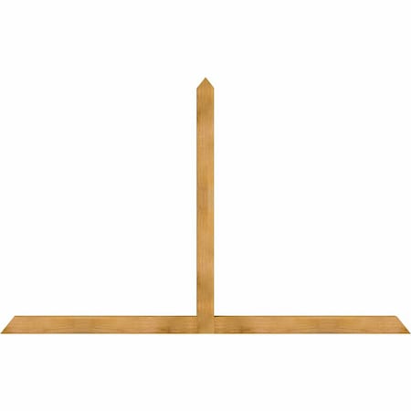 Ekena Millwork Portland Rough Sawn Timber Gable Bracket, Western Red Cedar, 96"W x 60"H x 4"D x 4"F, 15/12 Pitch GBW096X60X0404POR00RWR